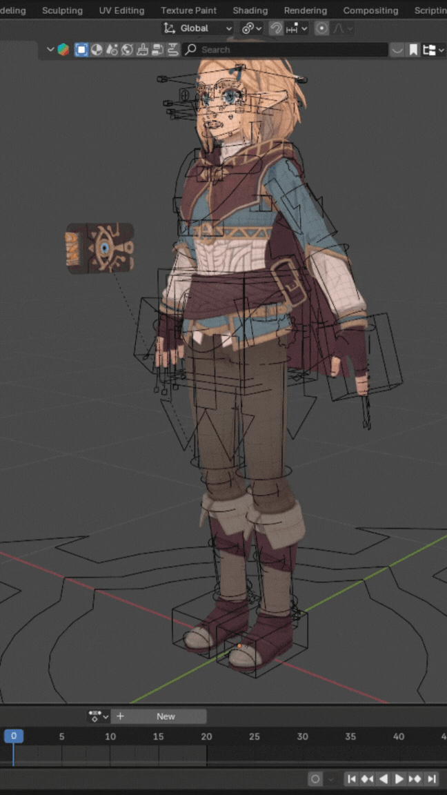 Zelda 3D Model - Textured